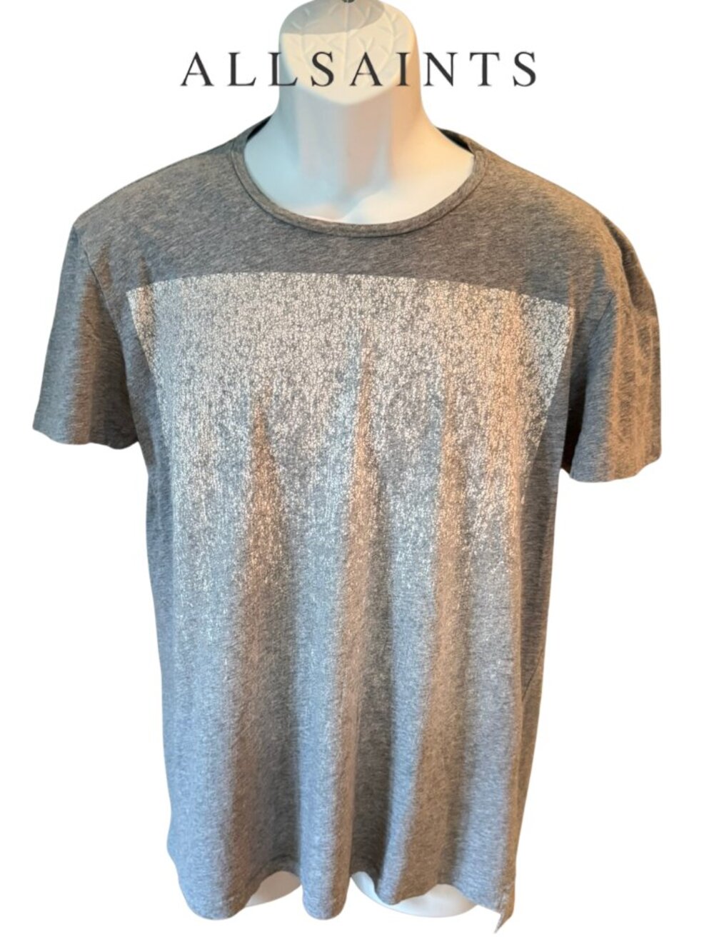 All Saints Gray T-Shirt Size S